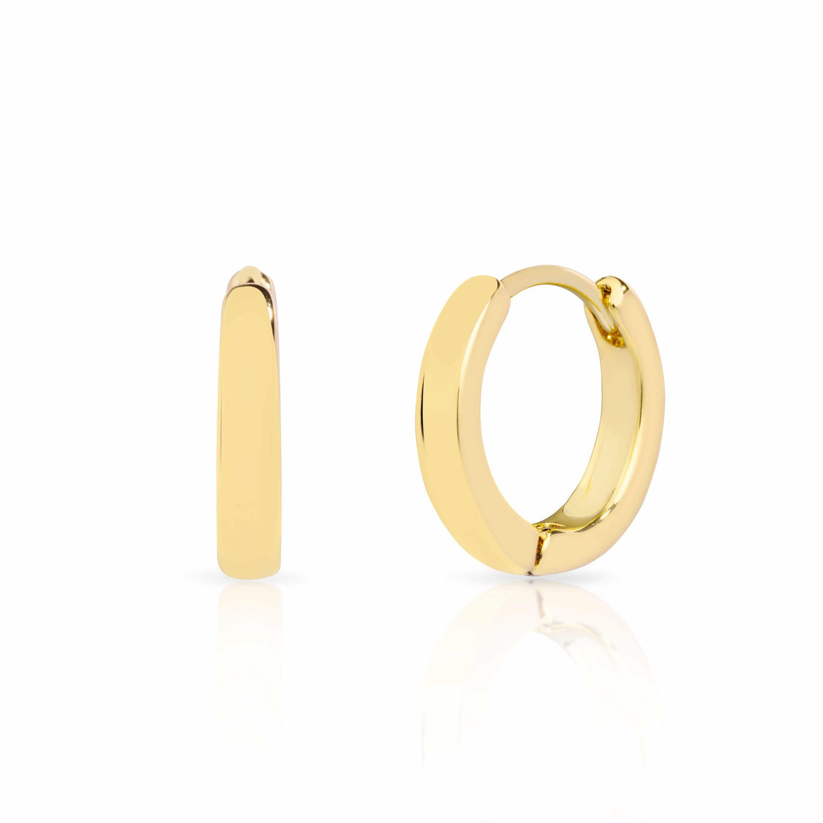 Rosa Huggies Gold Plated | MEZI | MEZI