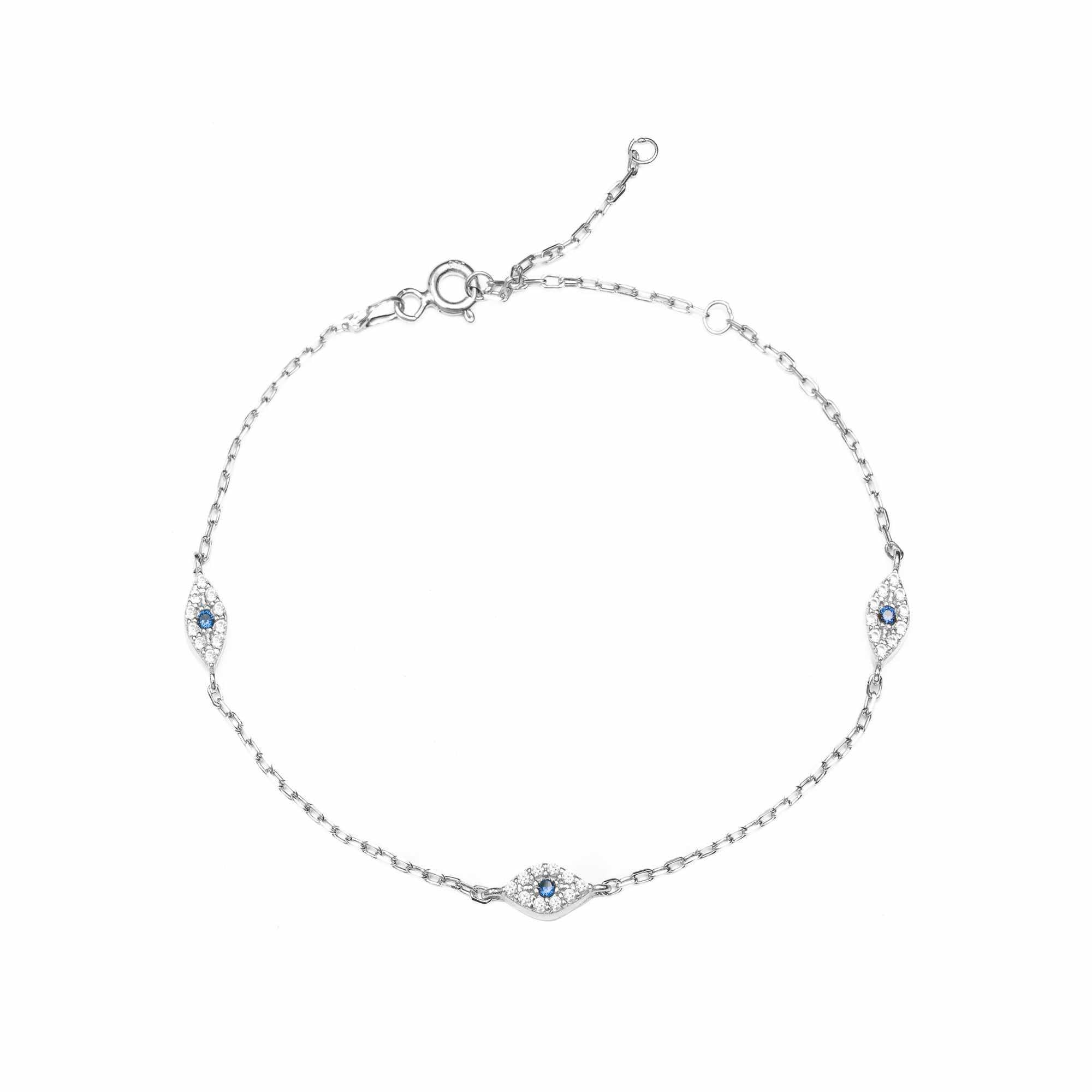 Sterling Silver Gold Plated Saka Evil Eye Bracelets - Jewellery | Mezi | MEZI