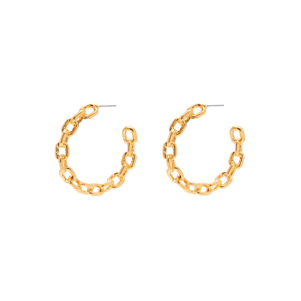 Salma chain hoop earrings