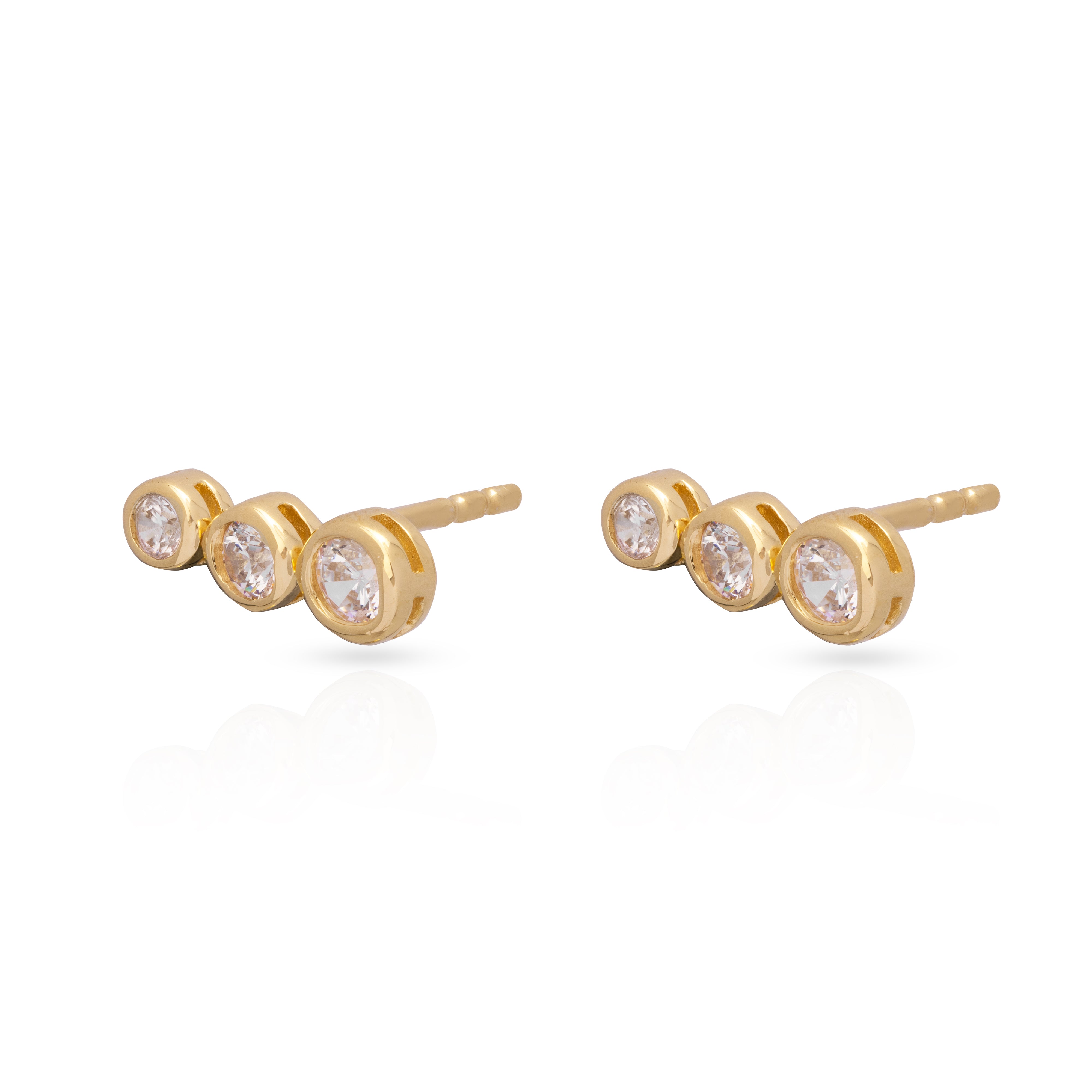Sten Cubic Zirconia Stud Earrings | MEZI