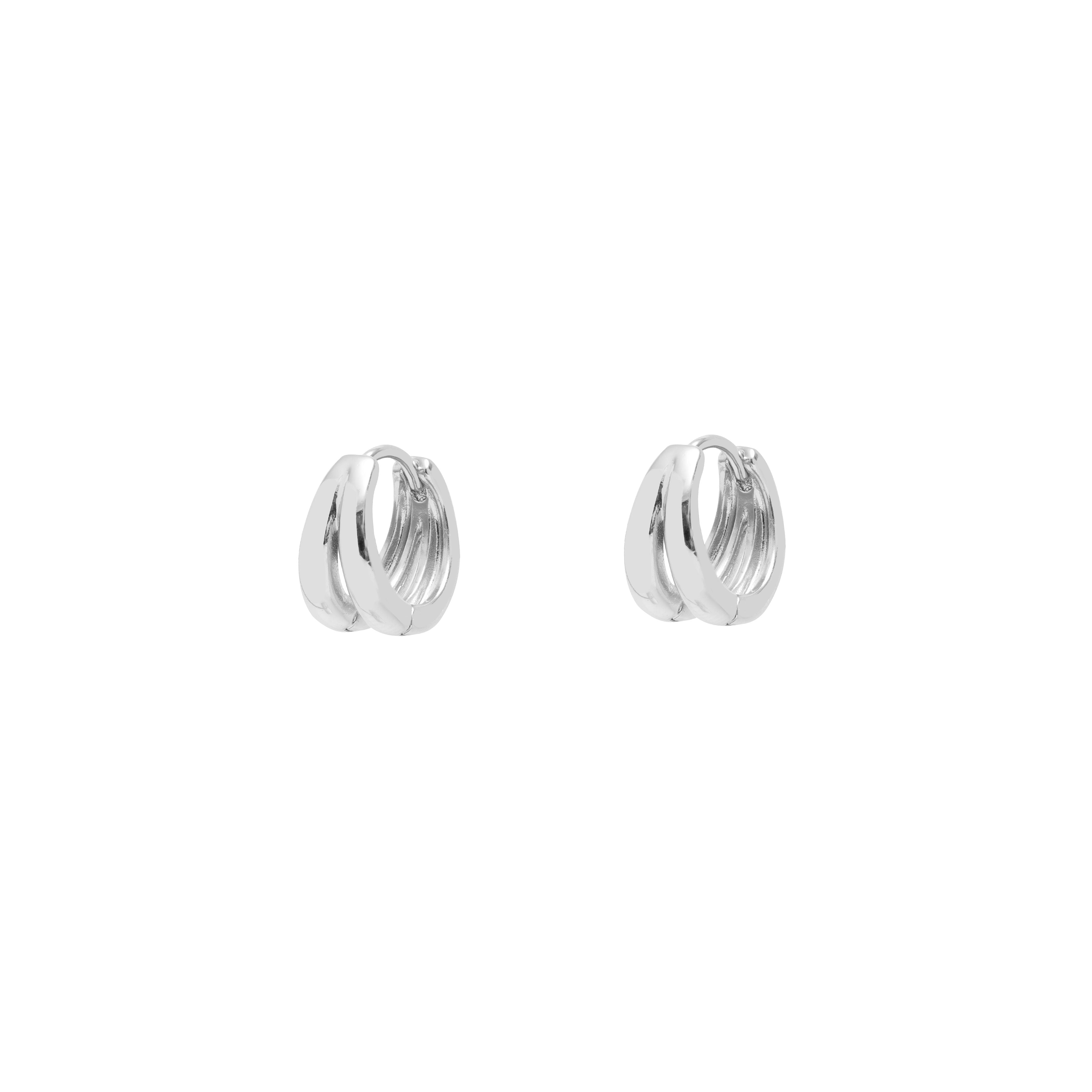 Mezi 14K Gold Plated Twin Huggie Hoop Earrings | Jewellery | MEZI | MEZI