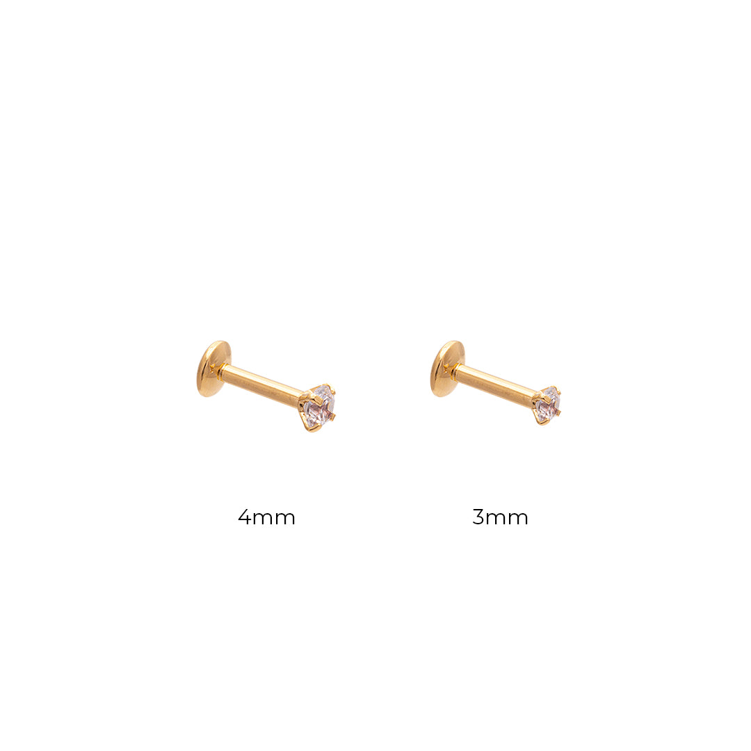 Labret crystal bar 3mm & 4mm | MEZI