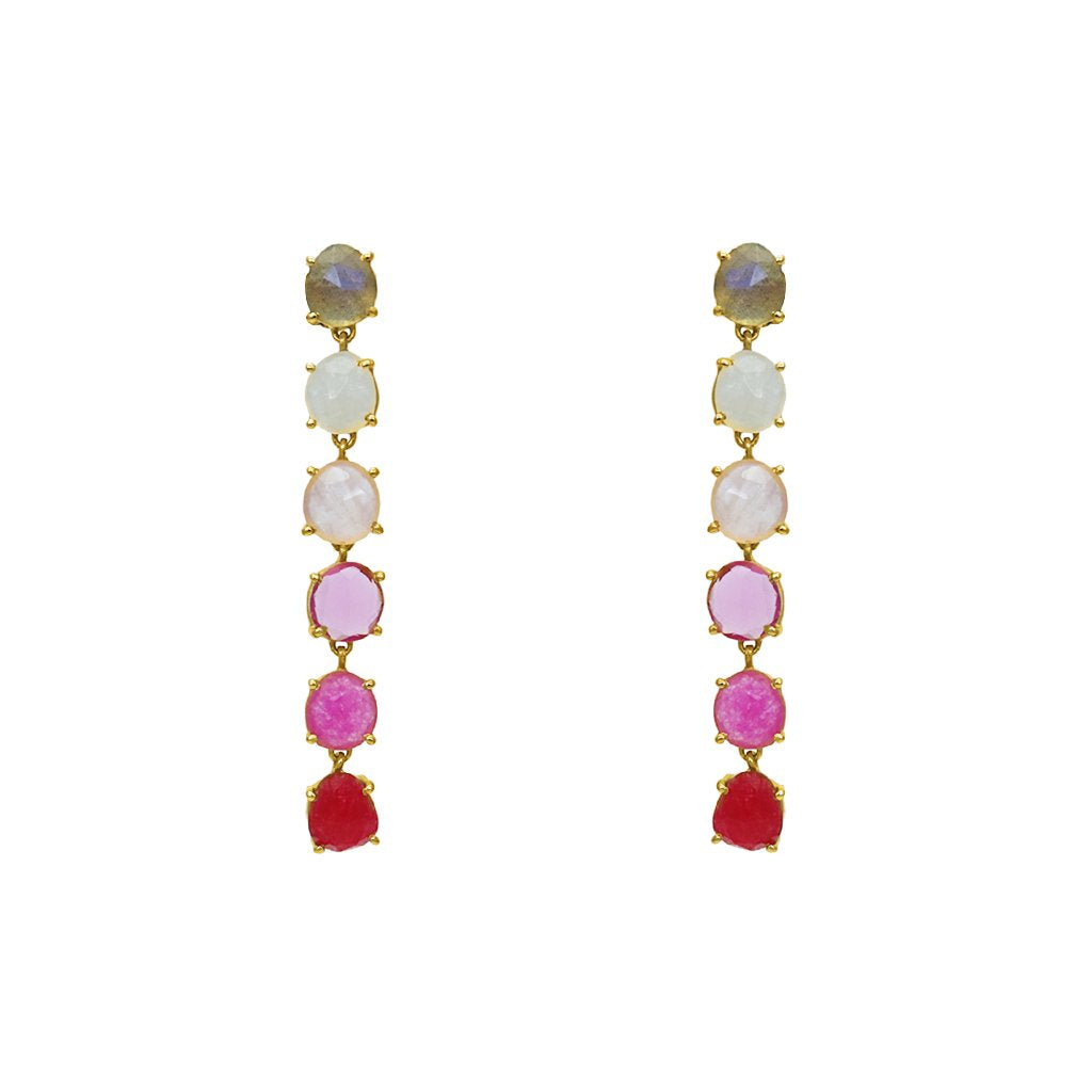 Sol semi precious stone earrings