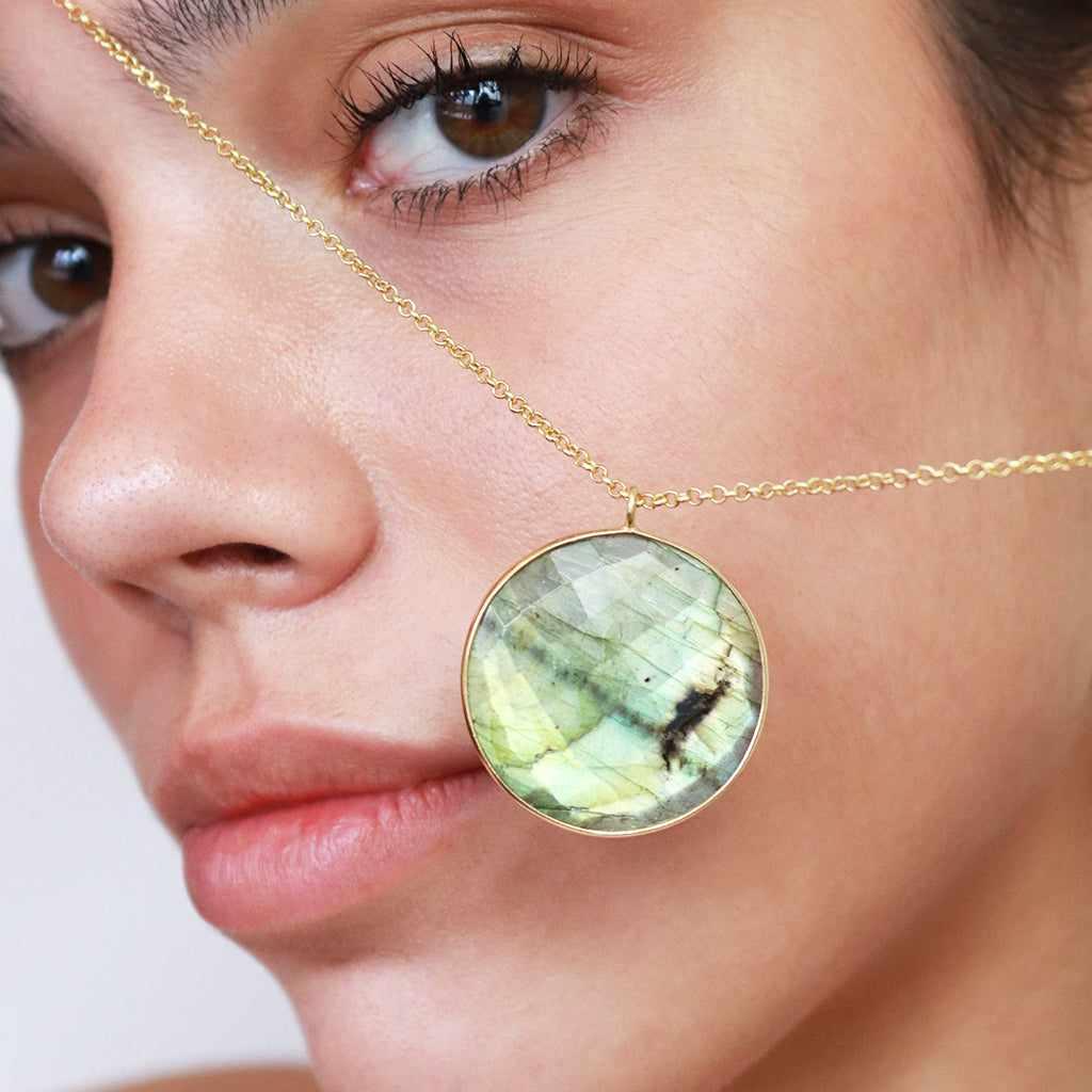 Giola gold labradorite necklace