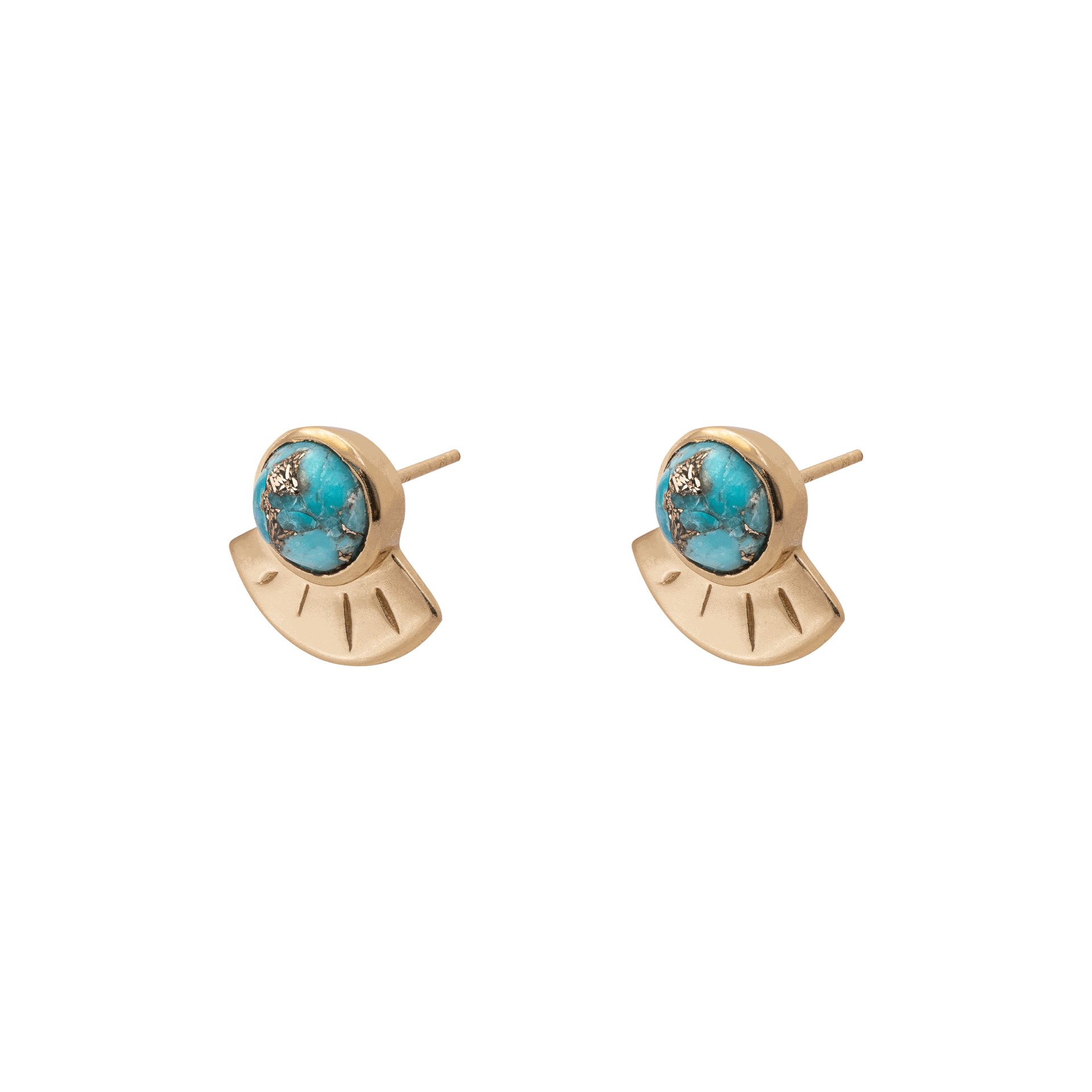 Melosa gold semi precious studs