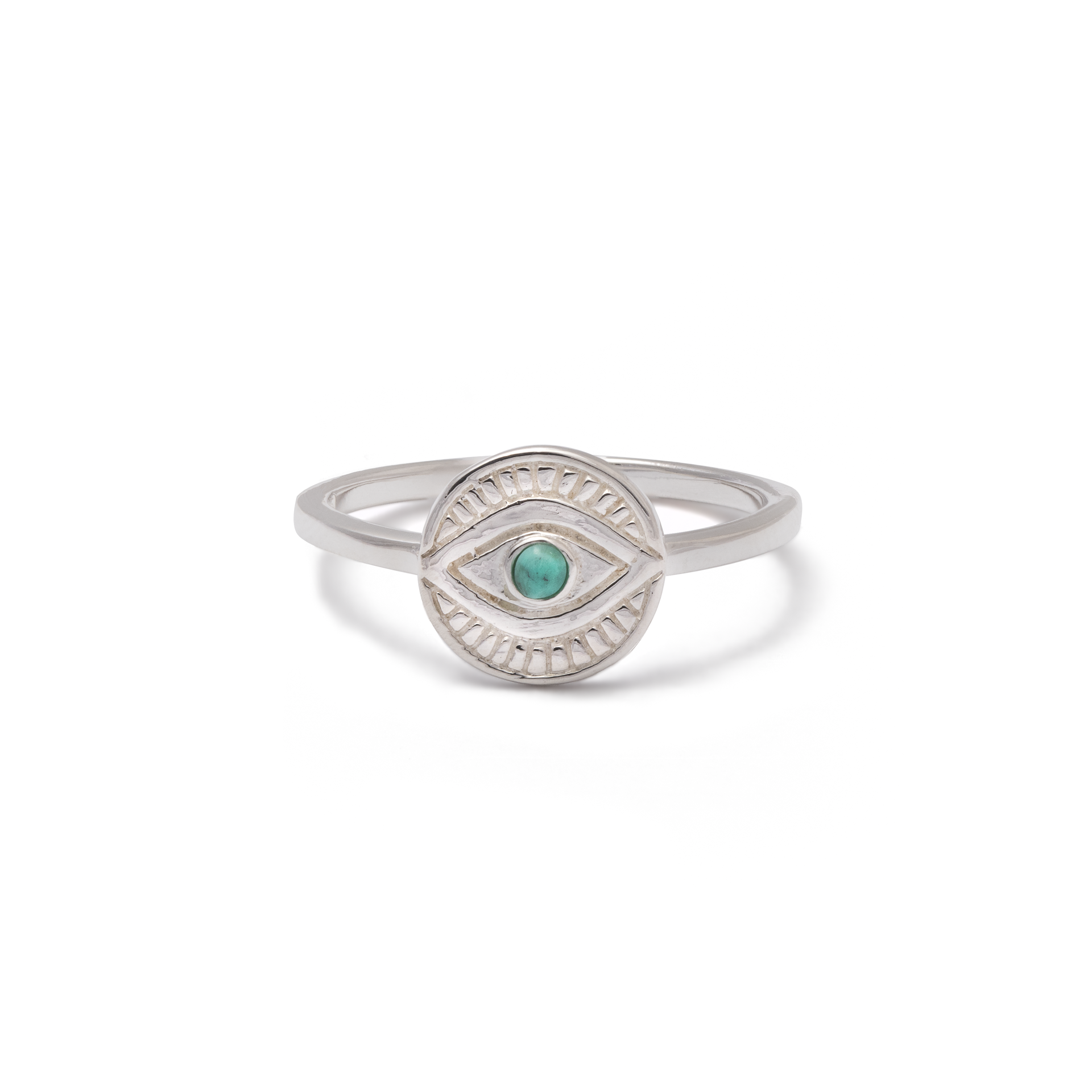 Evil Eye Round Ring – Gold Filled or Silver | MEZI | MEZI