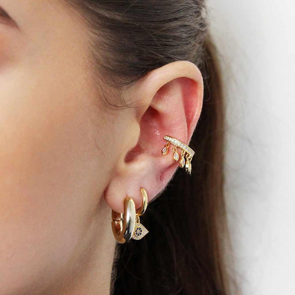 Malani conch crystal ear cuff