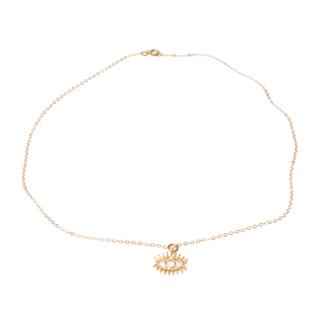 Emie Evil Eye Pendant Necklace – Gold Filled | MEZI | MEZI