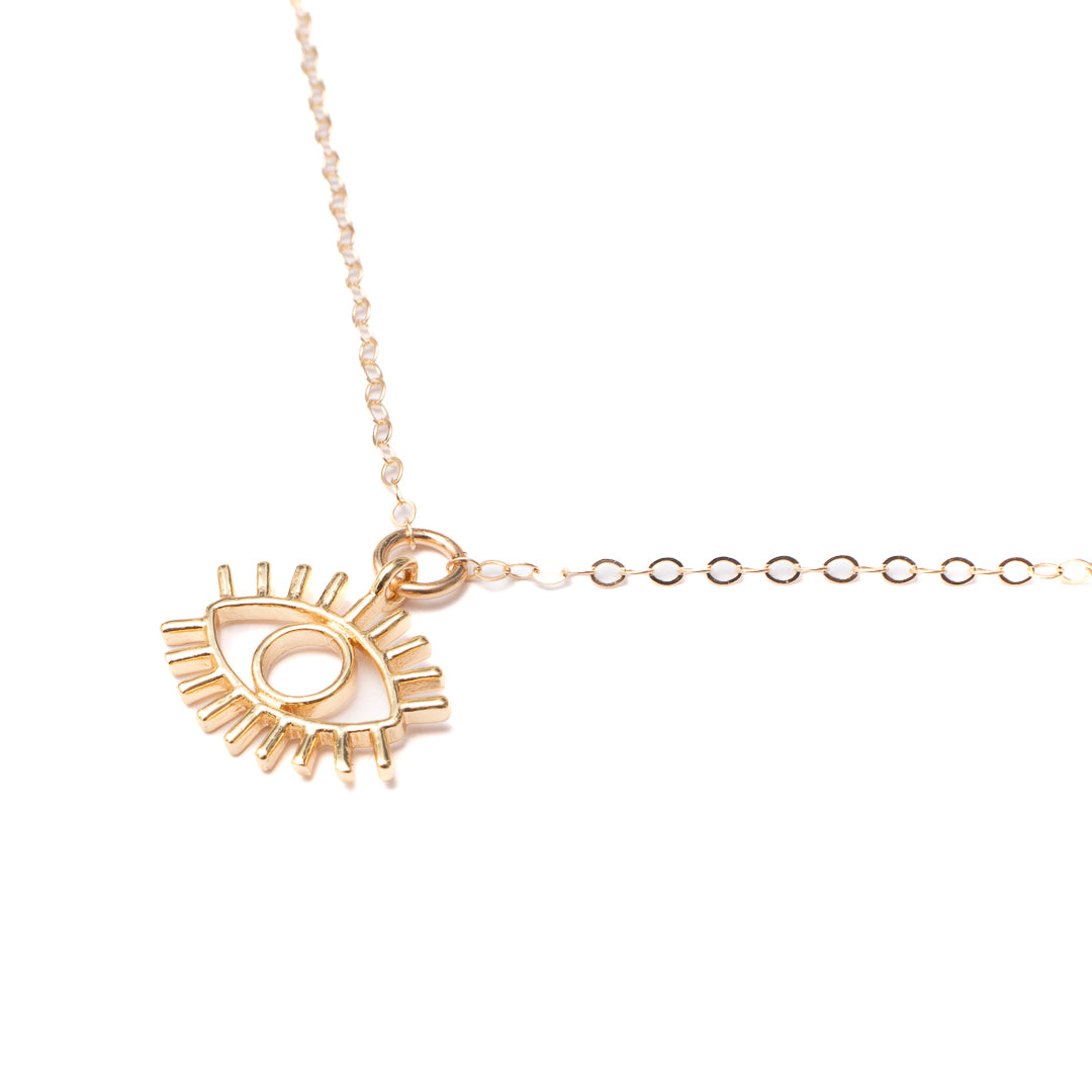 Emie Evil Eye Pendant Necklace – Gold Filled | MEZI | MEZI