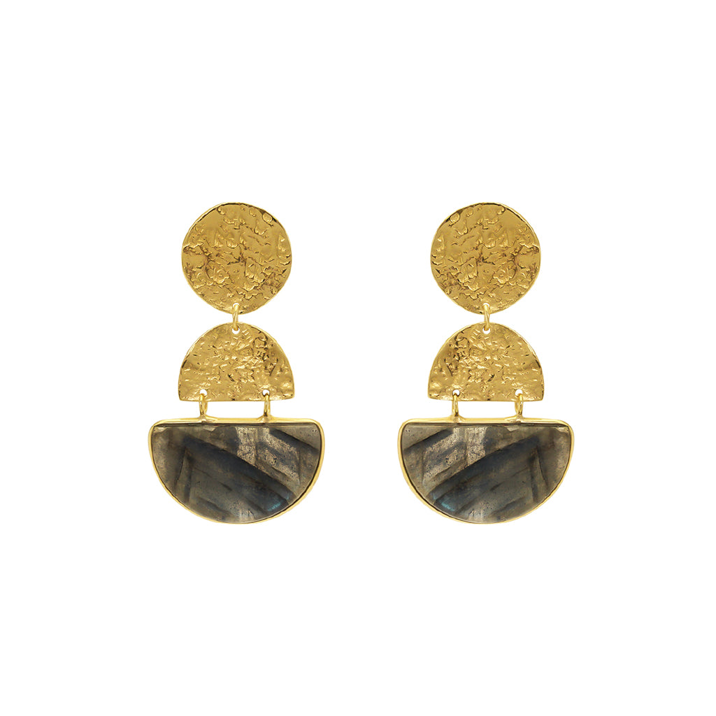 Safiya semi precious gold earrings | MEZI