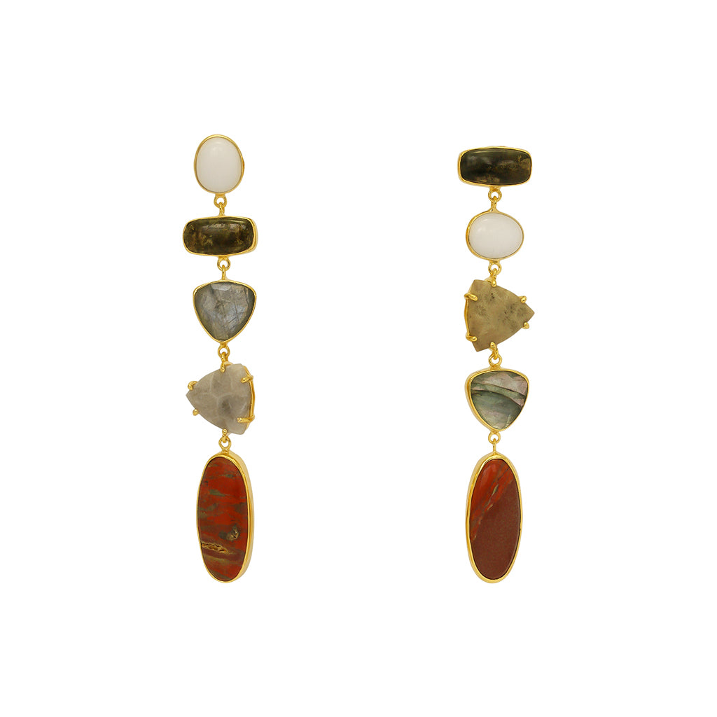 Gladie semi precious earrings