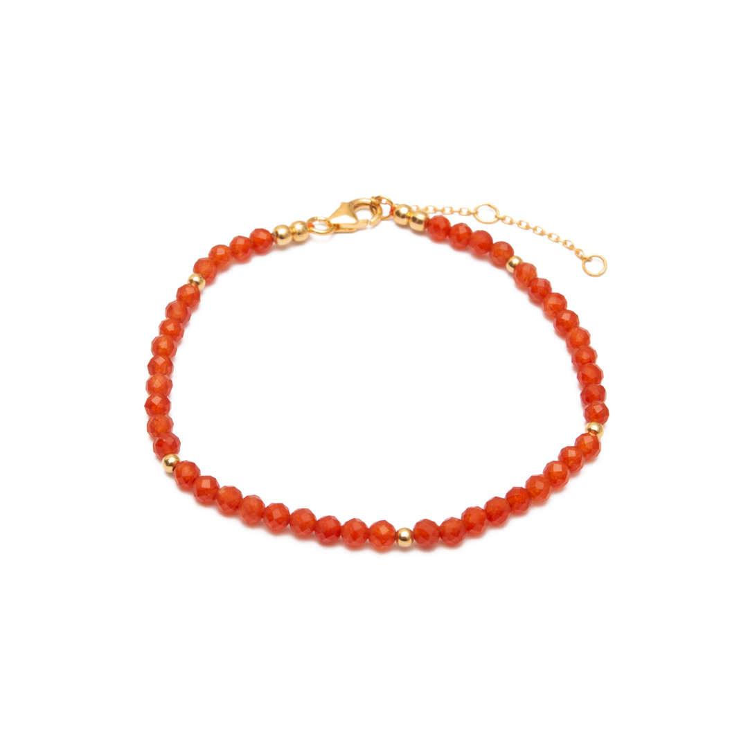 Klara gold vermeil semi precious anklet