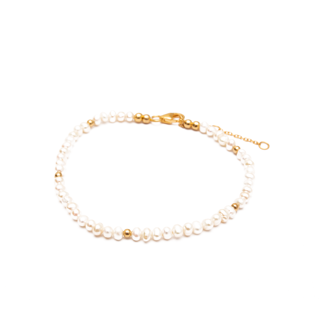 Klara gold vermeil semi precious anklet