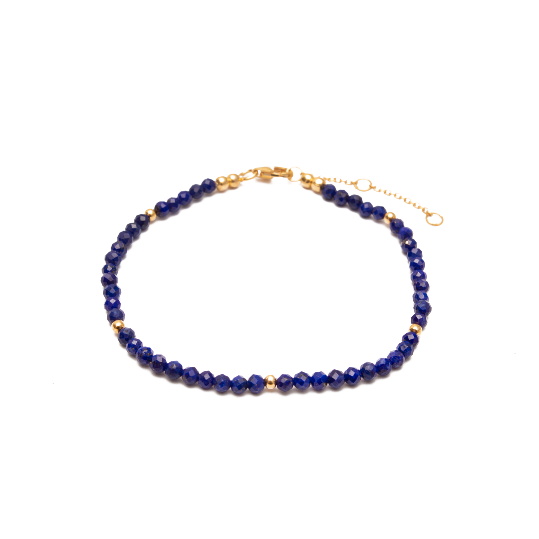 Klara gold vermeil semi precious anklet