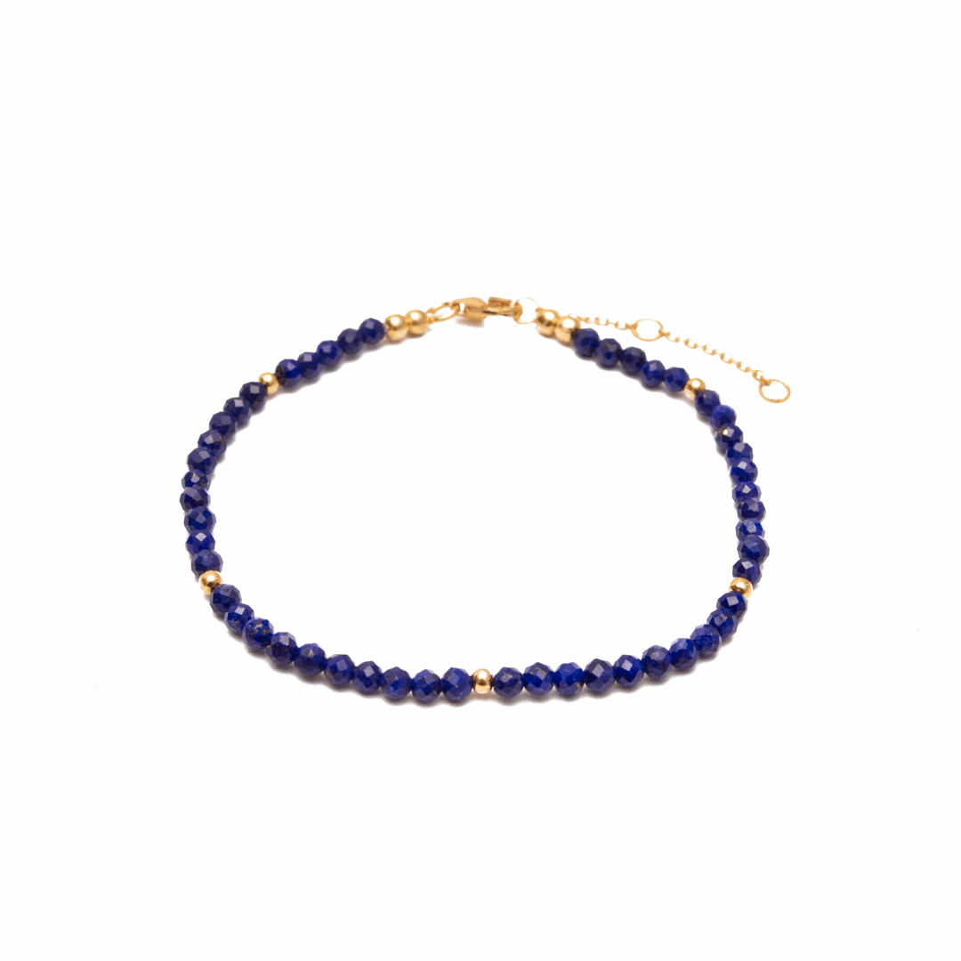Klara gold vermeil semi precious anklet