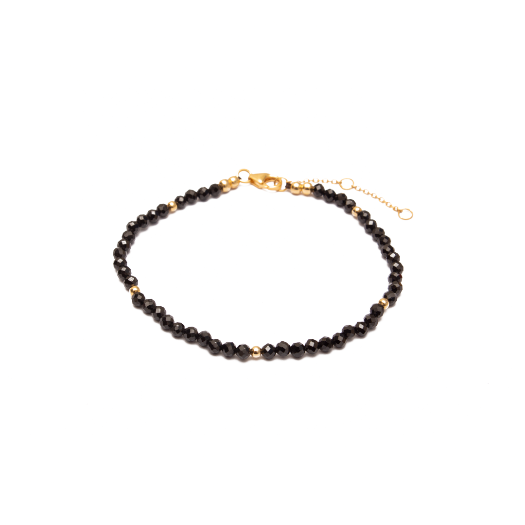 Klara gold vermeil semi precious anklet