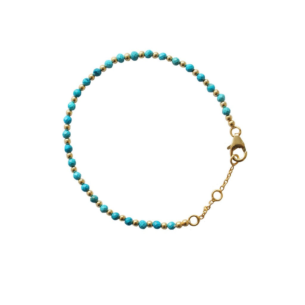 Raegan 2 micron gold semi-precious bracelet