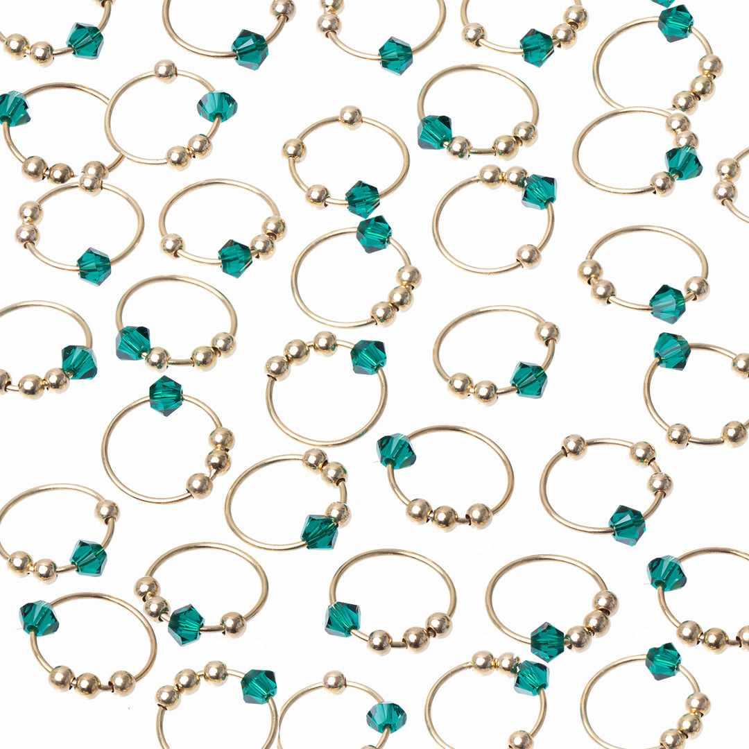 Sammy emerald crystal sleeper earring | MEZI