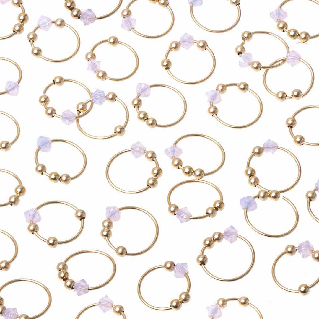 Sammy pink crystal sleeper earring | MEZI