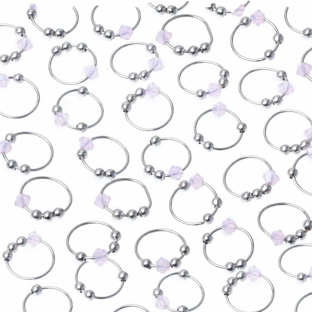 Sammy pink crystal sleeper earring | MEZI