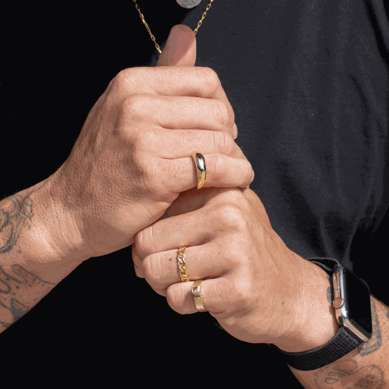 Raisa 2 micron gold ring