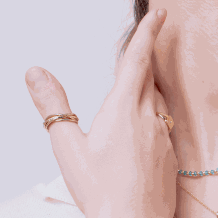 Aggie layered ring