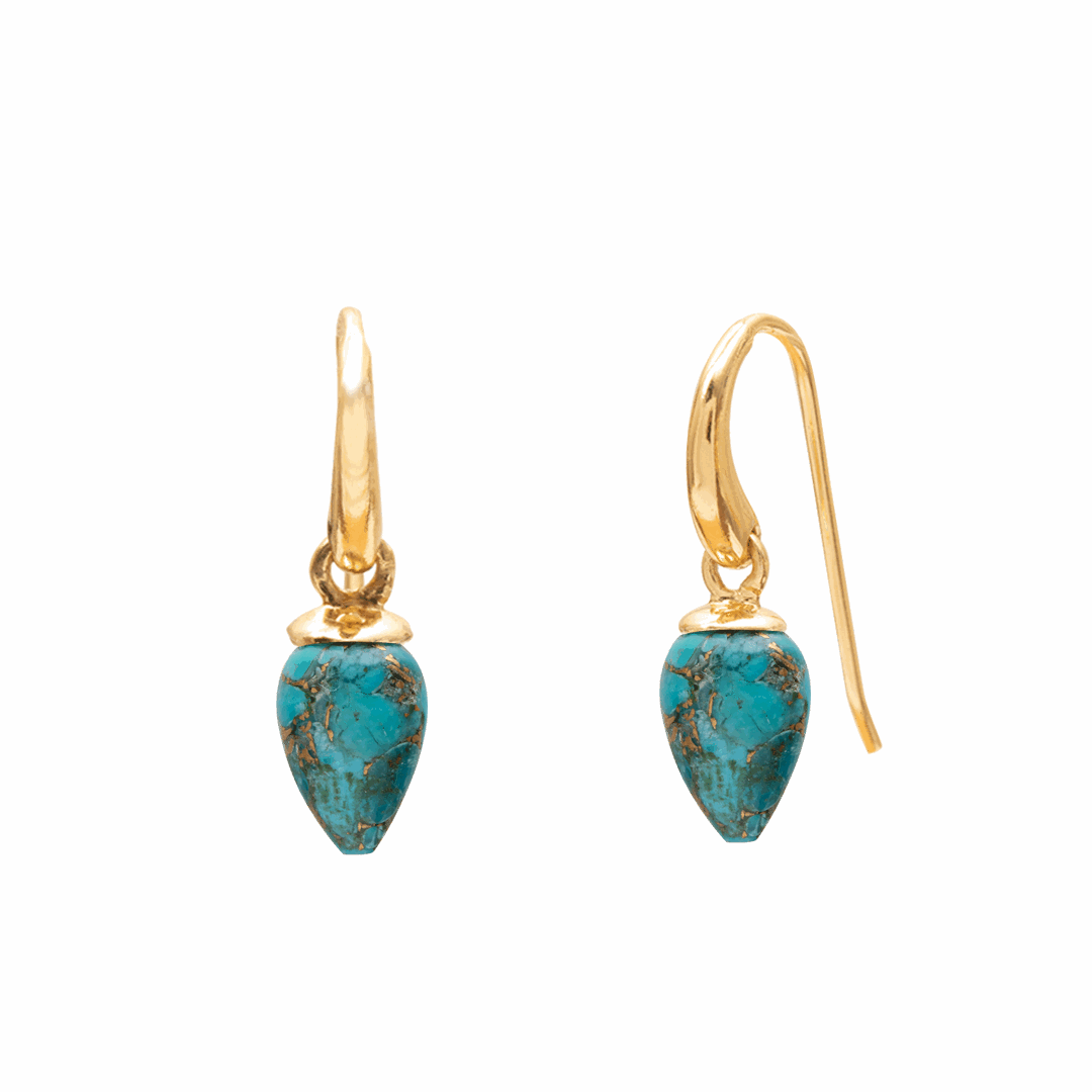Selas tear drop semi-precious stone earrings