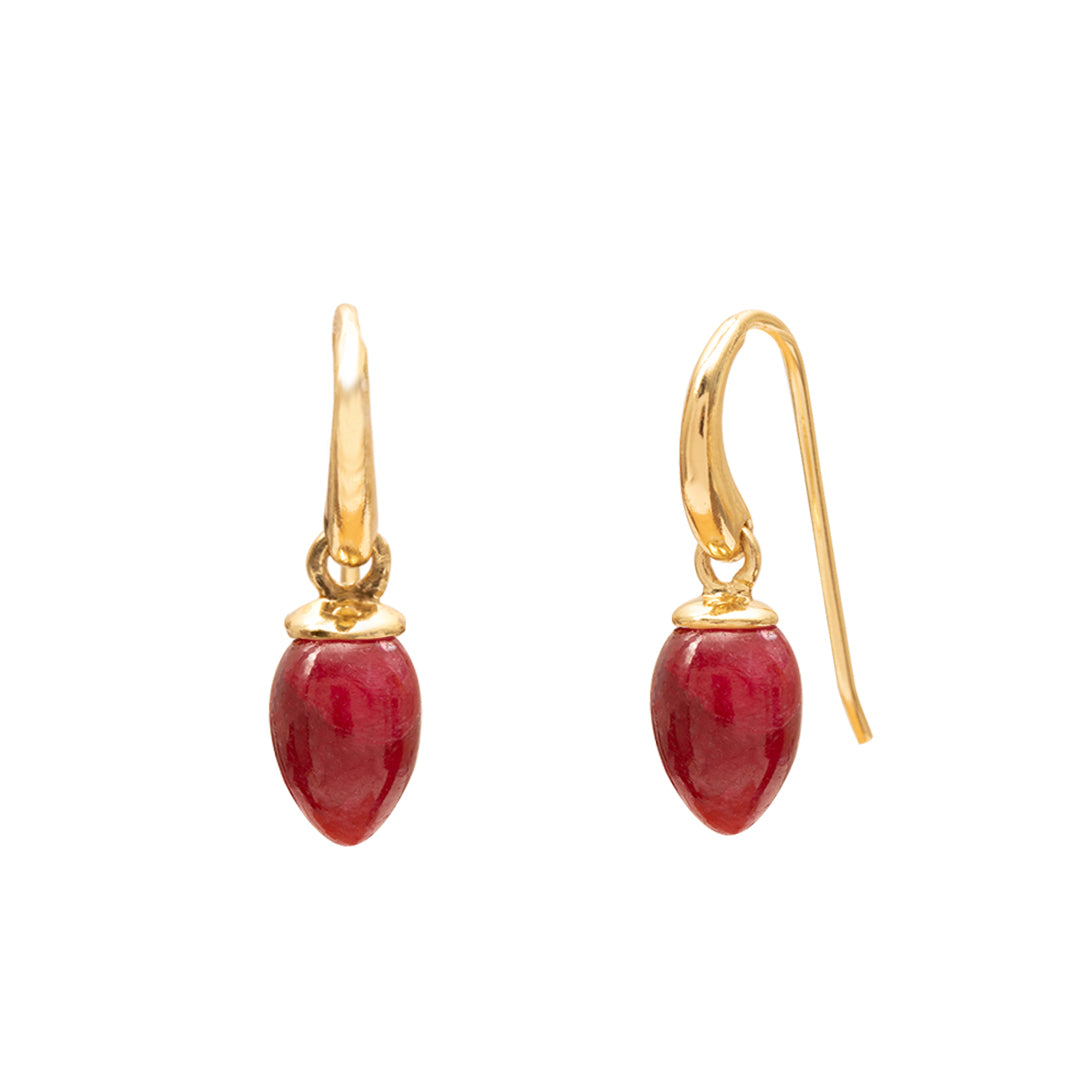 Selas tear drop semi-precious stone earrings