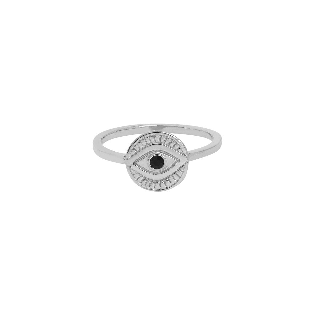 Evil Eye Round Ring – Gold Filled or Silver | MEZI | MEZI