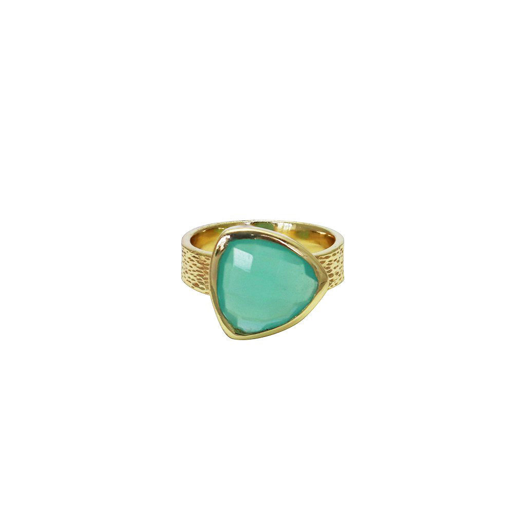Sully semi-precious 2 micron gold ring