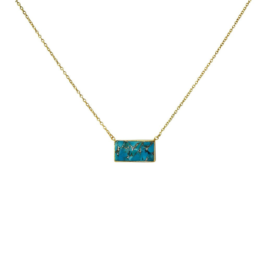 Kyri semi precious gold pendant