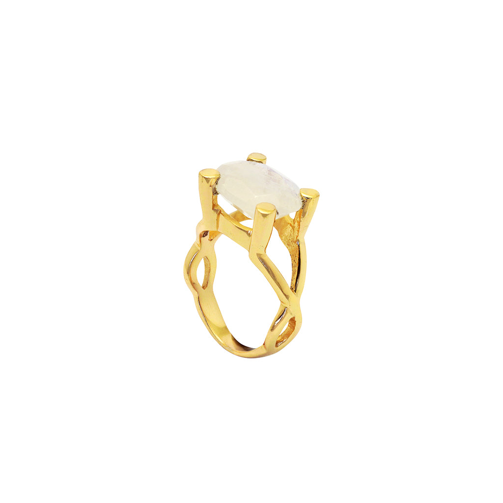 Easton 2 micron gold semi-precious ring | MEZI