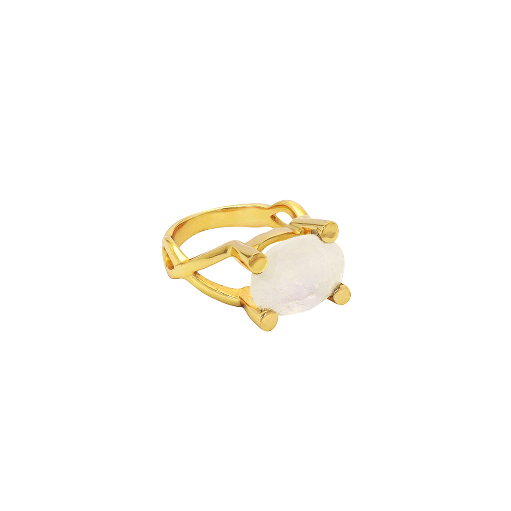 Easton 2 micron gold semi-precious ring | MEZI
