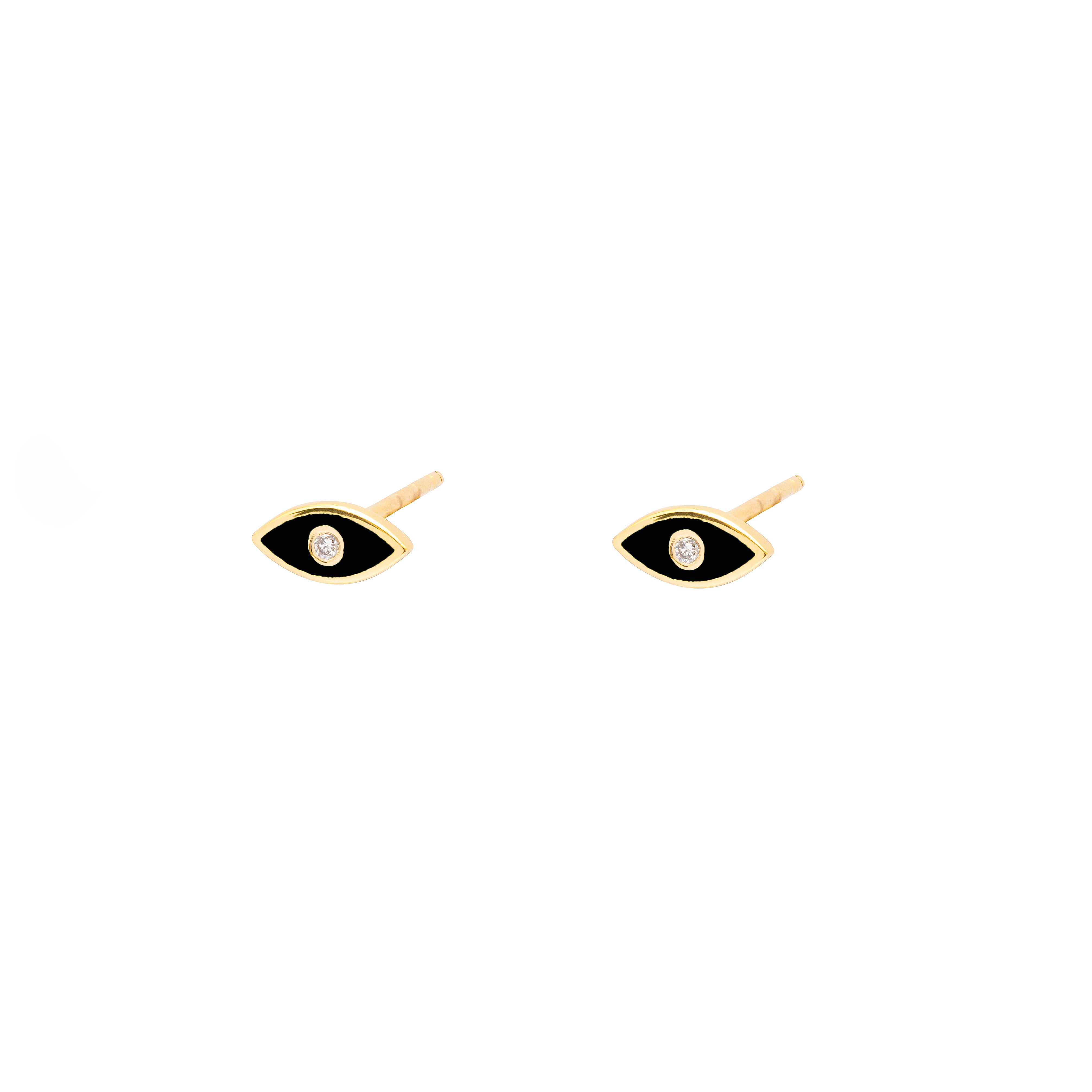 10K Gold Diamond Stud Earrings - Jewellery | Mezi | MEZI