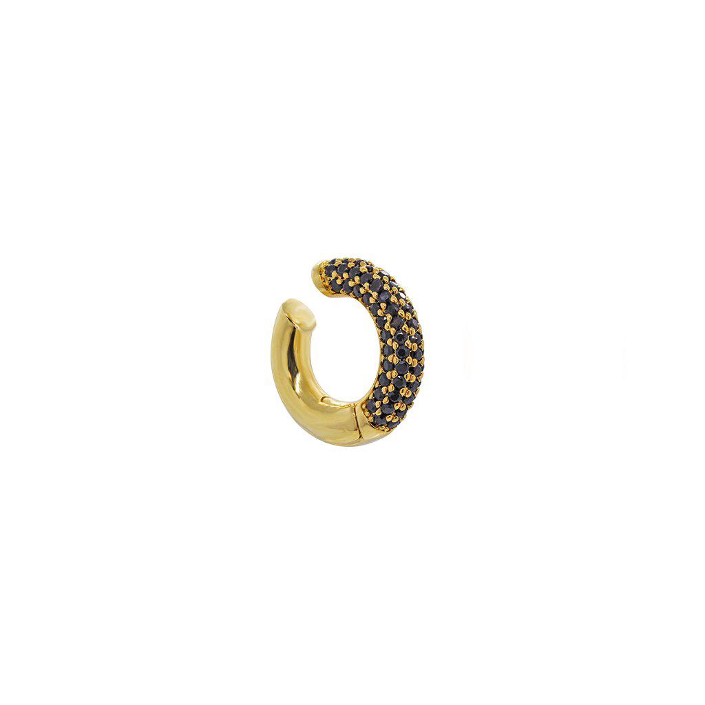 Black crystal conch cuff earring | MEZI