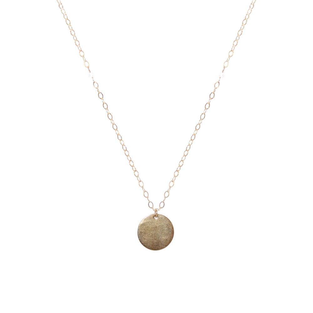 Disc large gold filled pendant | MEZI