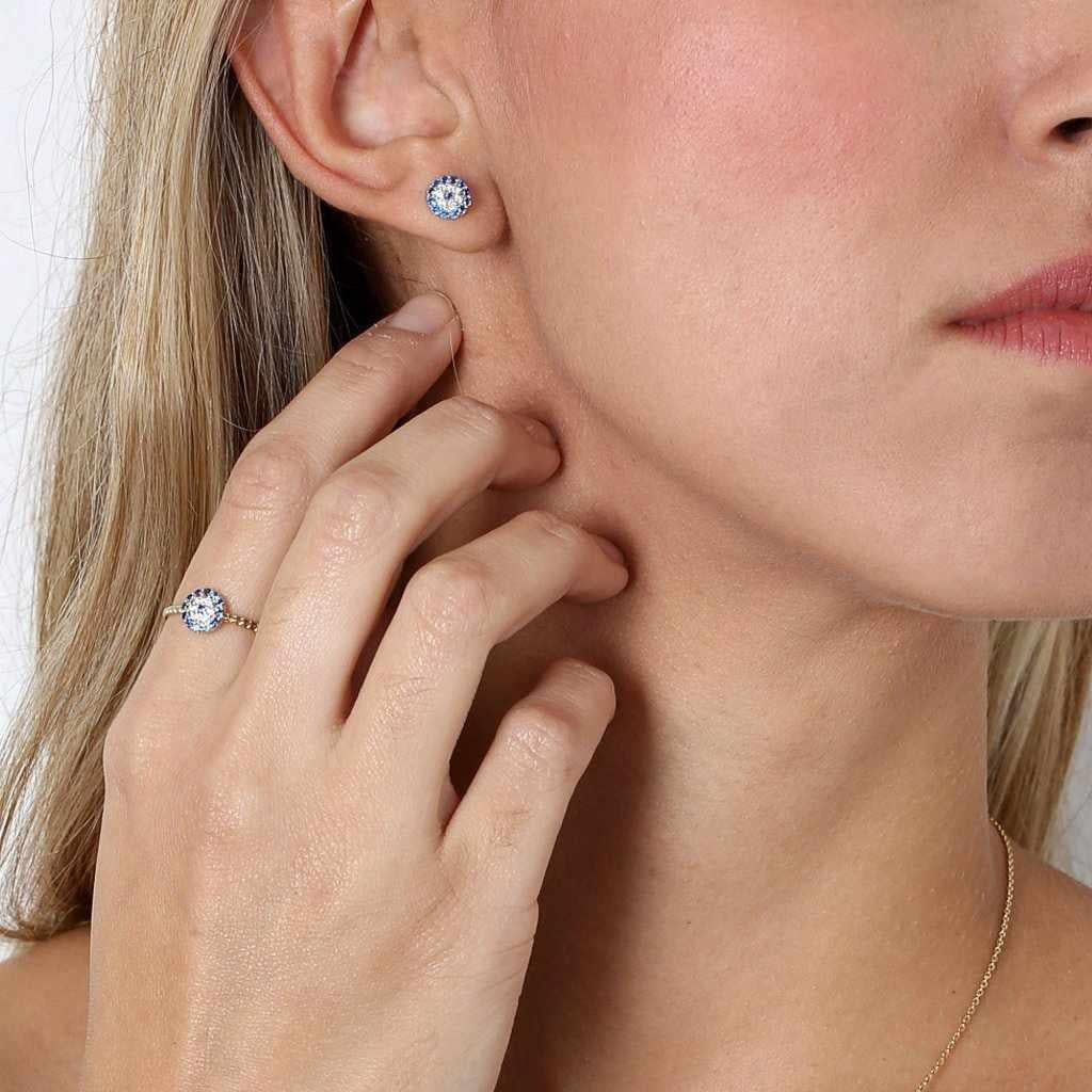 Evil eye crystal ring