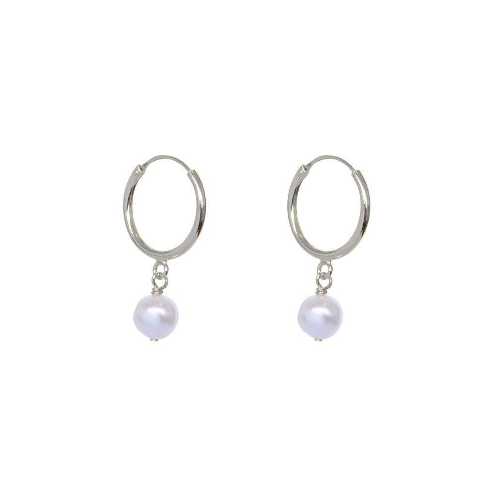 Alina freshwater hoop earrings