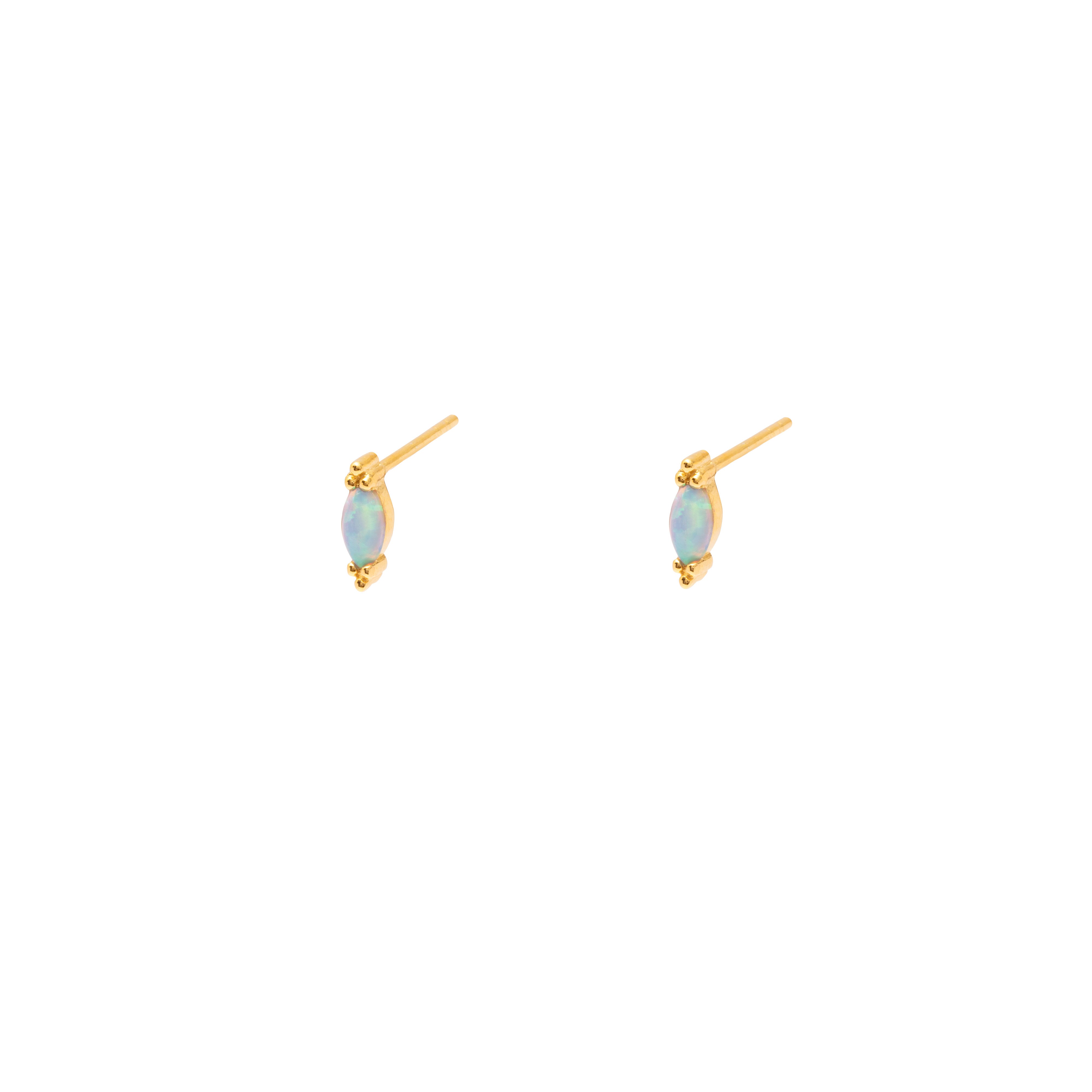 Giulia opalite 1 micron gold studs | MEZI