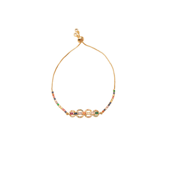 Julia multi-coloured crystal bracelet