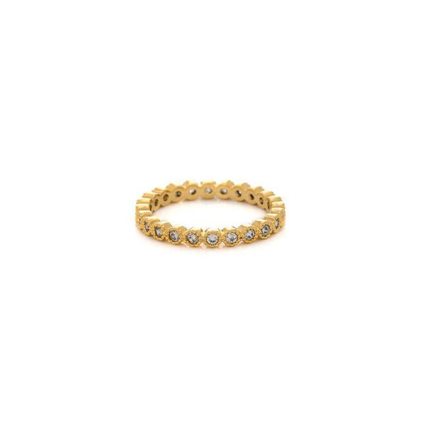 Kira gold crystal ring
