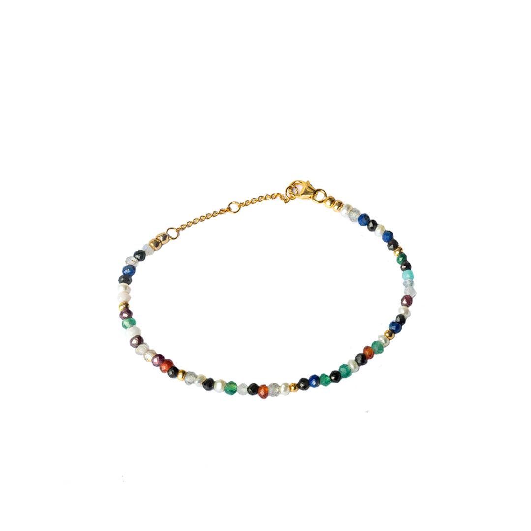 Klara Gold vermeil Natural Precious Stone Bracelet | MEZI