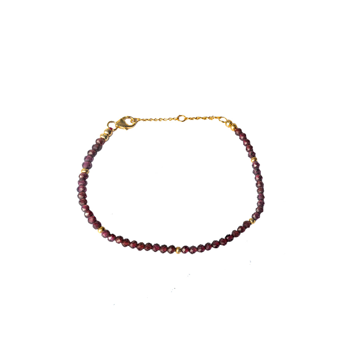 Klara Gold vermeil Natural Precious Stone Bracelet | MEZI