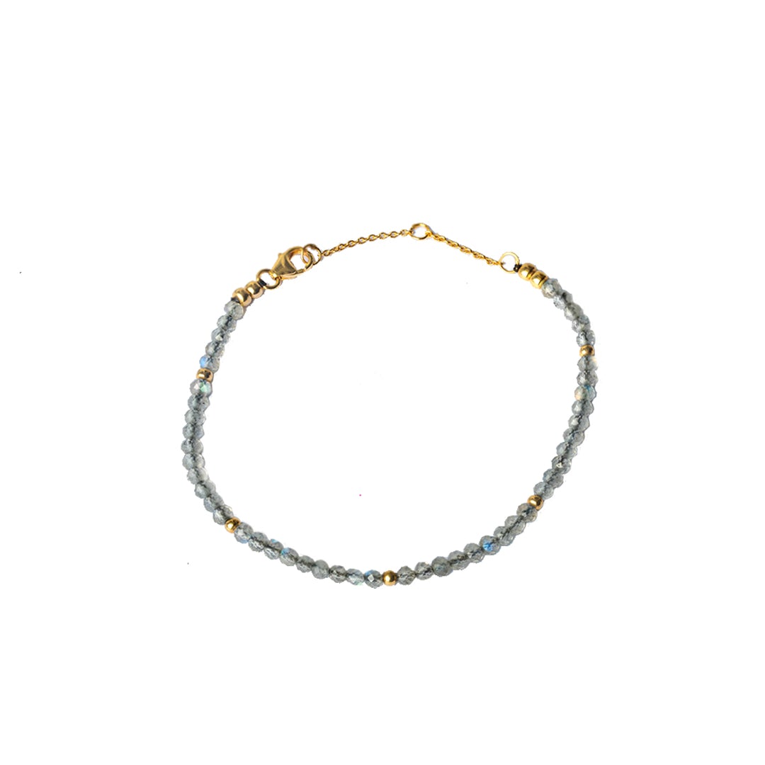 Klara gold vermeil semi precious anklet