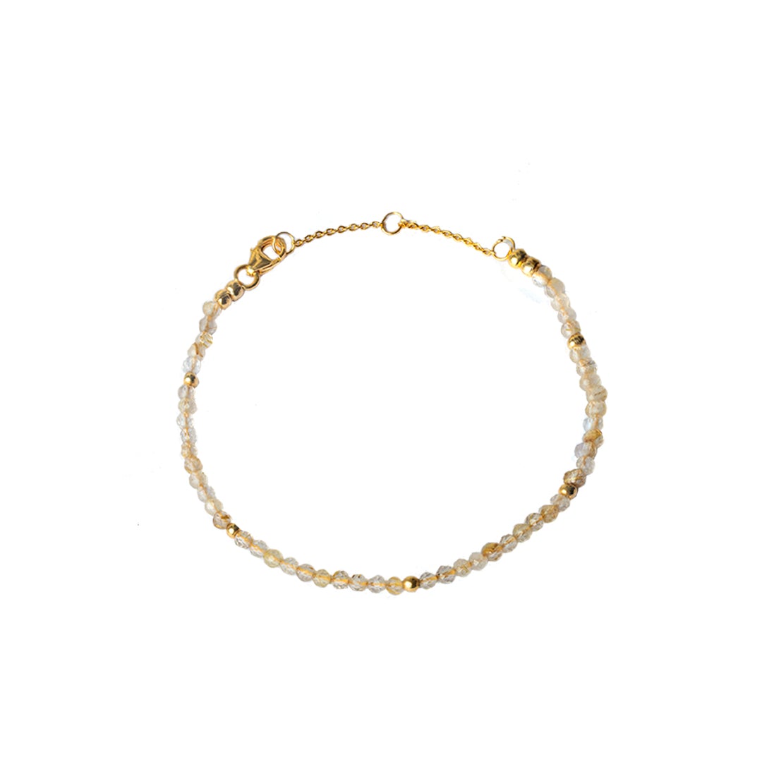 Klara gold vermeil semi precious anklet