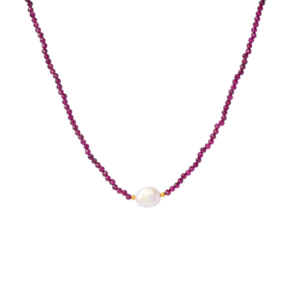 Maja pearl natural stone necklace