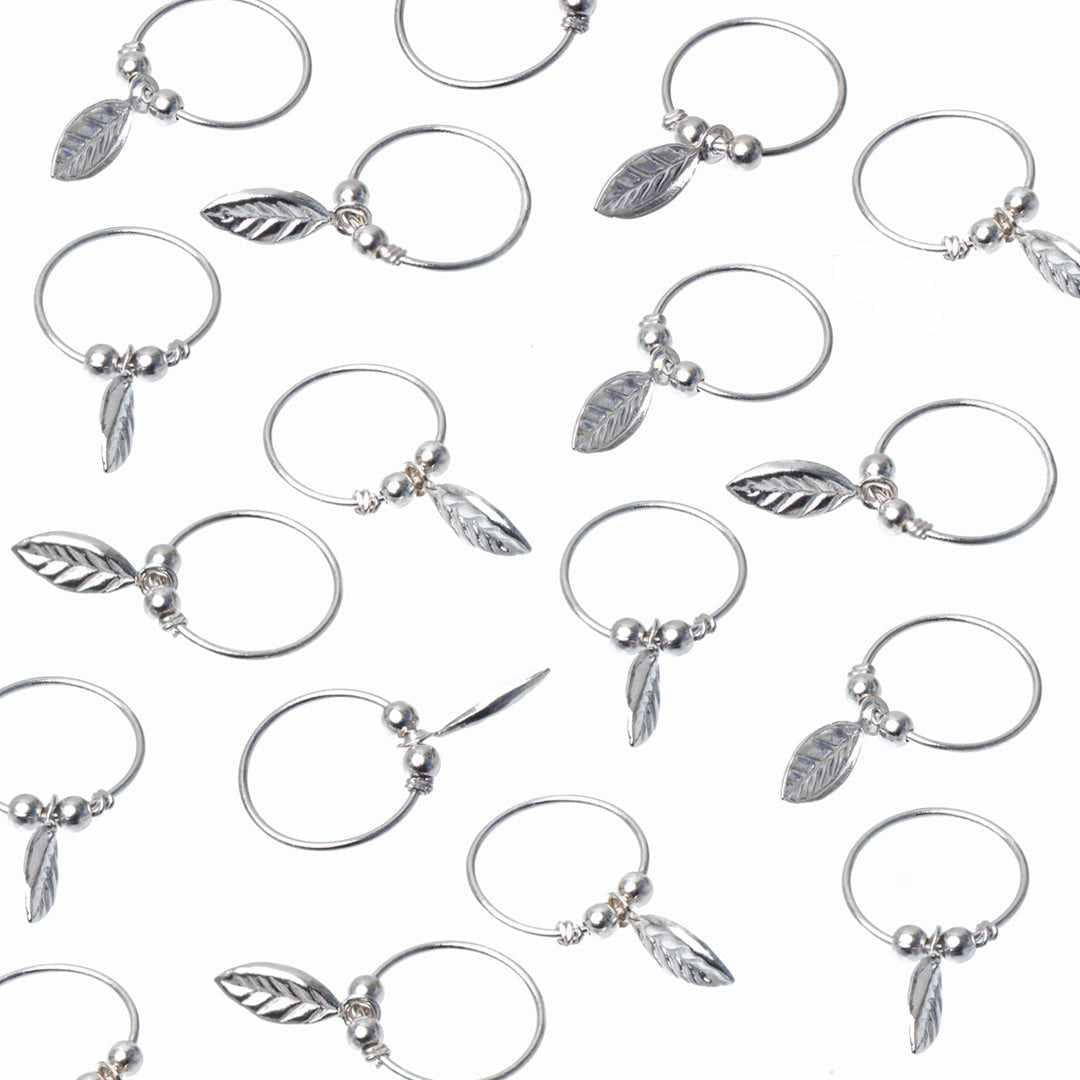 Cyrus leaf charm sleeper earring | MEZI