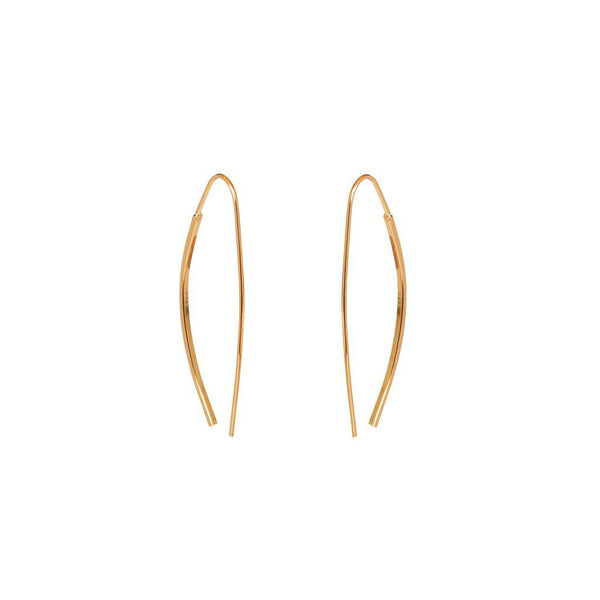 Yakov 2 micron gold cross over earrings