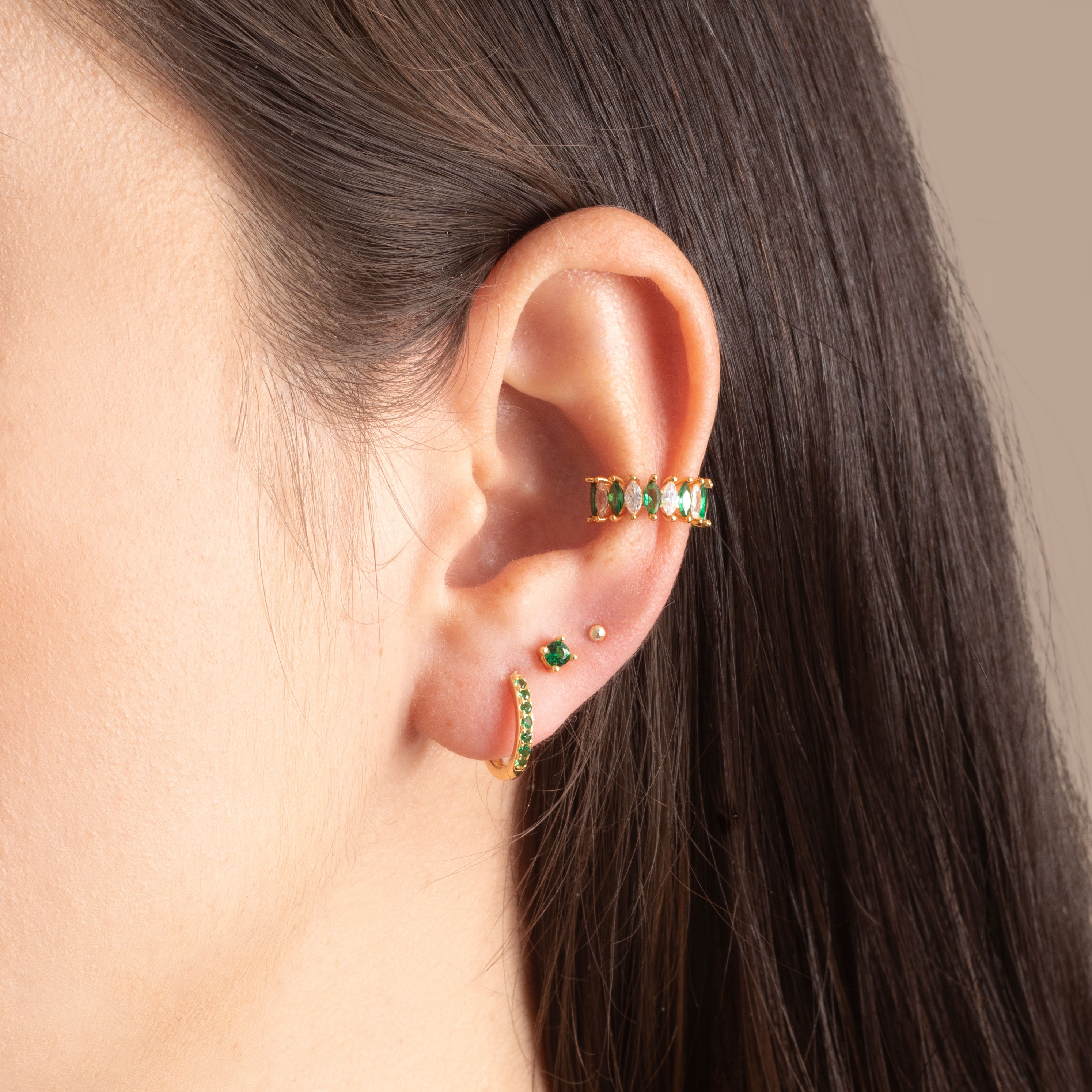 Pera coloured crystal stud earrings | MEZI
