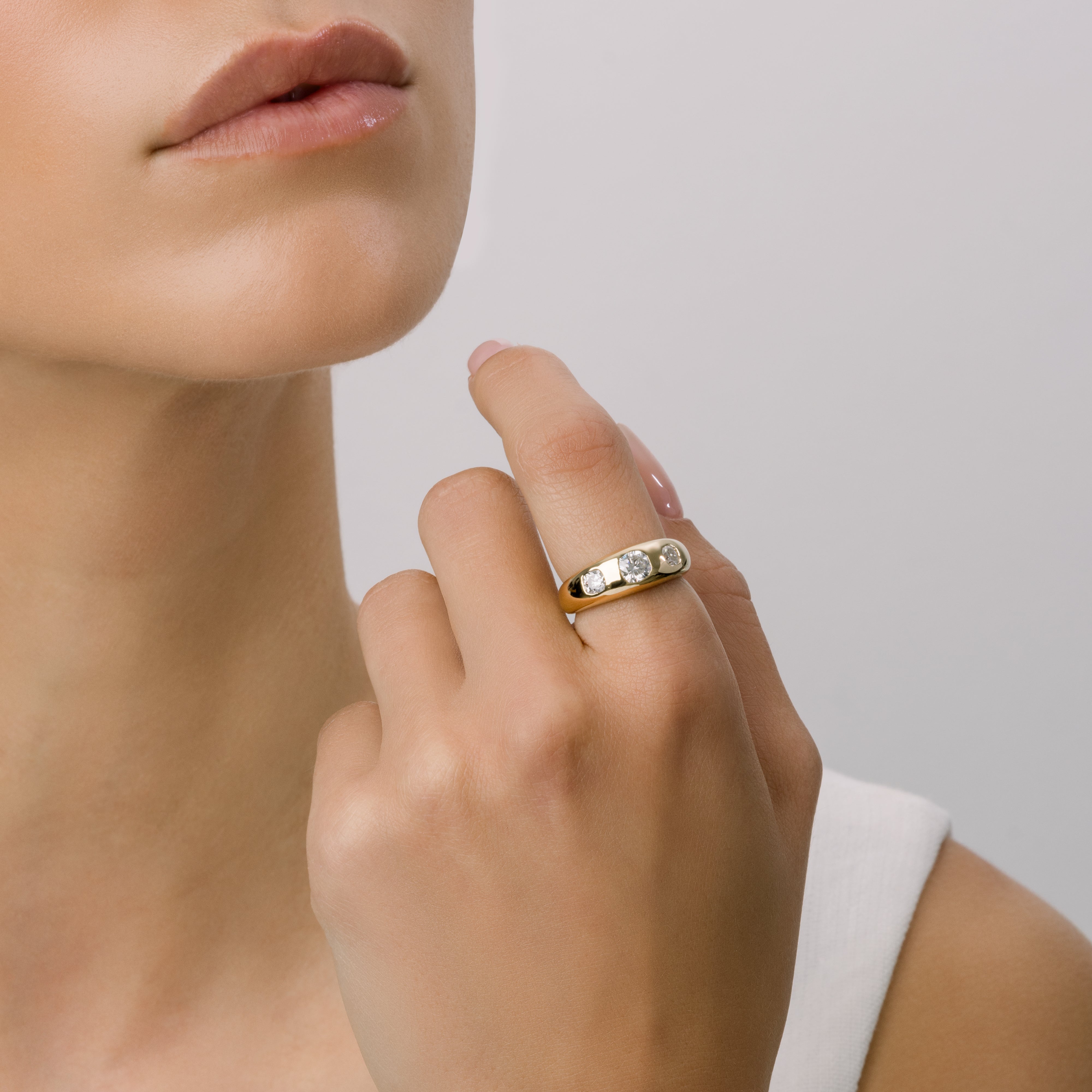 Seraphina moissanite ring